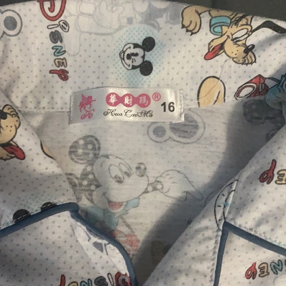 NWOT Kids Disney Mickey Mouse & Pluto Pajama Set - Picture 7 of 16